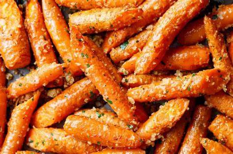 Garlic Parmesan Roasted Carrots