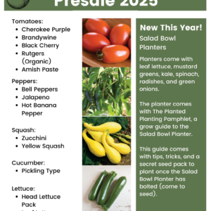 Vegetable Transplant Pre-Sale